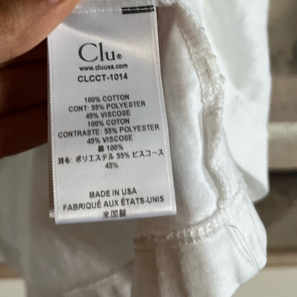 Clu USA - Loose T-Shirt with striped sleeve trim - Picture 7 of 8